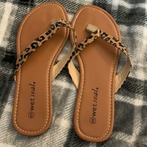 Wet Seal Cheetah Print Sandals